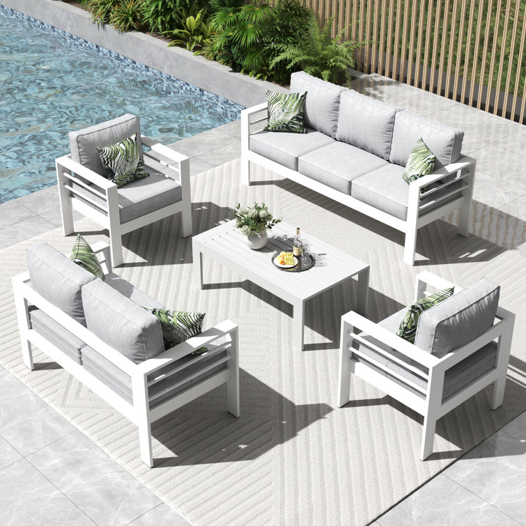 White garden sofa discount